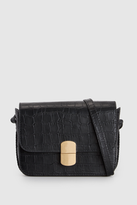 Lila Leather Flap Crossbody Bag