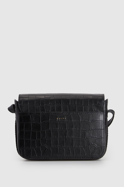 Lila Leather Flap Crossbody Bag