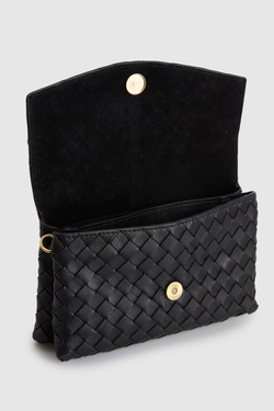 Nieve Leather Flap Crossbody Bag