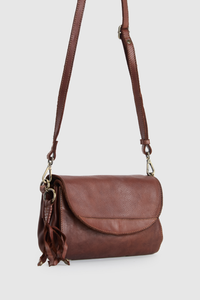 Ari Leather Flap Crossbody Bag