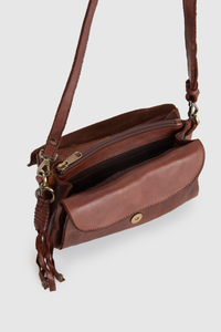 Ari Leather Flap Crossbody Bag