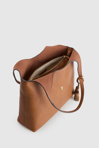 Maisy Leather Tassel Tote Bag