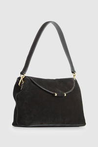 Iris Suede Leather Shoulder Bag
