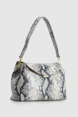 Iris Snake Leather Shoulder Bag