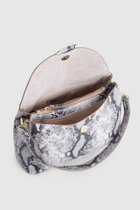 Iris Snake Leather Shoulder Bag