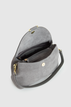 Iris Suede Leather Shoulder Bag