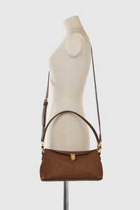 Faux Suede Shoulder Bag