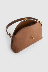 Faux Suede Shoulder Bag