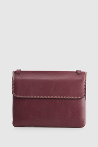 Maya Leather Double Flap Crossbody