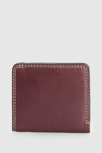 Maya Leather Press Stud CC Wallet