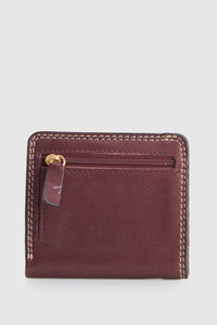 Maya Leather Press Stud CC Wallet