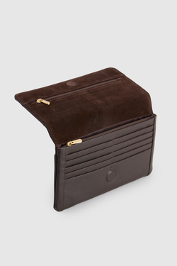 RFID Daisy Leather Travel Wallet