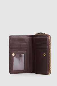 Nina Leather Zip Around Wallet