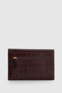 Lila Croc Emboss Medium Wallet