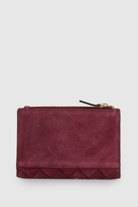 Ines Suede Weave Medium Wallet