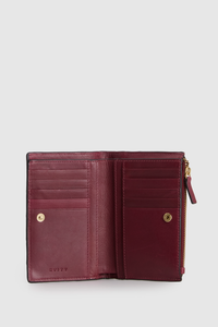 Ines Suede Weave Medium Wallet