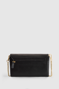 Lila Leather Chain Crossbody Purse