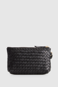 Ines Leather Weave Pouch