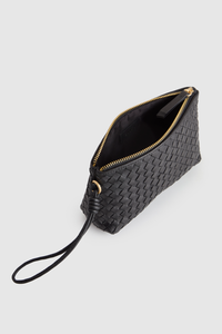 Ines Leather Weave Pouch