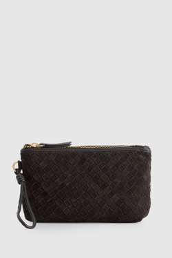 Ines Suede Weave Pouch