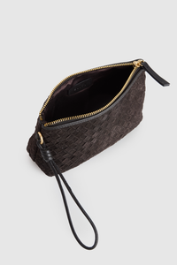 Ines Suede Weave Pouch