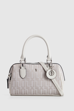 Logo Jacquard Barrel Bag
