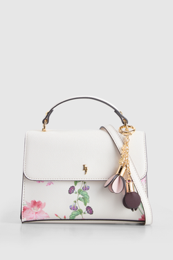 Iris Floral Top Handle Bag