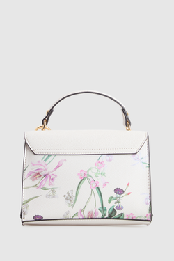 Iris Floral Top Handle Bag