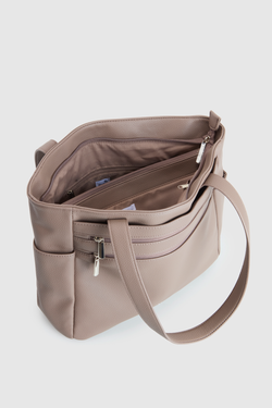 Double Zip Pocket Tote Bag