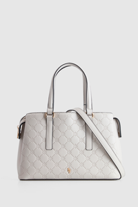 Logo Embossed Tote Bag