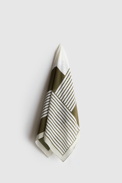 Silk Scarf Geometric Print