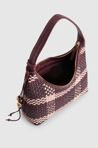 Nina Leather Weave Hobo Bag
