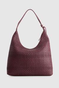 Nina Leather Weave Hobo Bag