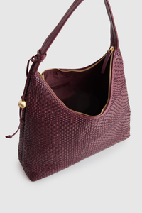 Nina Leather Weave Hobo Bag