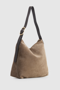 Malia Leather Suede Hobo Bag