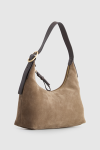 Malia Leather Suede Hobo Bag