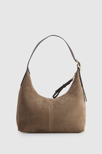 Malia Leather Suede Hobo Bag