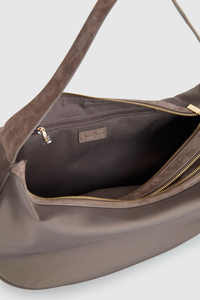 Noemie Leather Trim Shoulder Bag