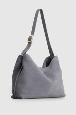 Cecily Leather Buckle Hobo Bag