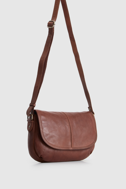 Ari Leather Flap Crossbody Bag
