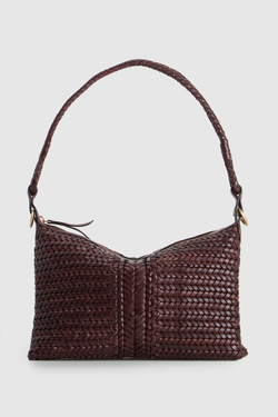 Allegra Leather Weave Shoulder Bag
