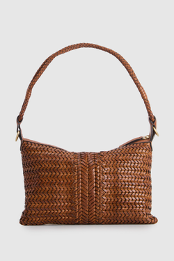 Allegra Leather Weave Shoulder Bag