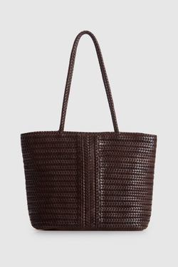 Allegra Leather Weave Tote Bag