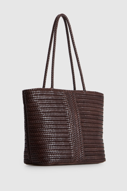Allegra Leather Weave Tote Bag