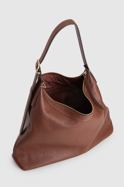 Kaia Leather Large Hobo Bag
