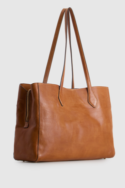 Lenora Leather Work Tote Bag