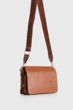 Lenora Leather Flap Crossbody Bag