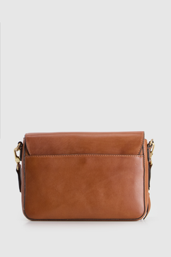 Lenora Leather Flap Crossbody Bag