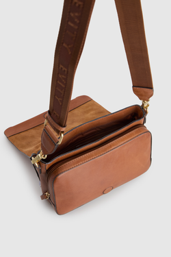 Lenora Leather Flap Crossbody Bag