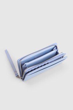 RFID Lily Leather Large Zip Wallet